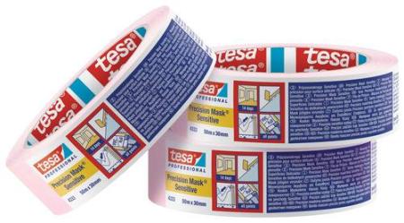 tesa® Professional 4333 Präzisionskrepp® Sensitive, 50m x 19mm, pink