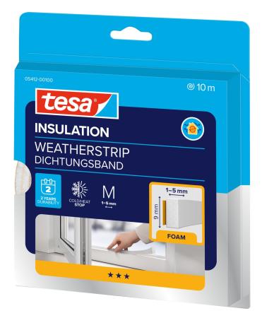 Preview: tesamoll® 5412 UNIVERSAL,10m x 9mm x 6mm, weiß