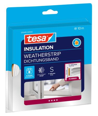 tesamoll® 5445 CLASSIC, E-Profil, 10m x 9mm x 4mm, weiß