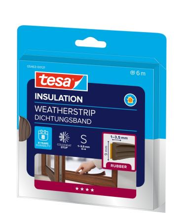 Preview: tesamoll® 5463 CLASSIC, E-Profil, 6m x 9mm x 4mm, braun
