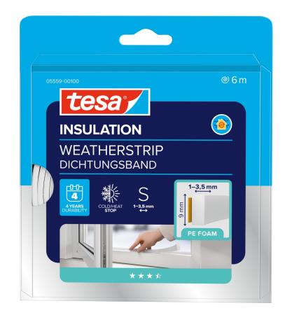 Preview: tesamoll® 5559 STANDARD, I-Profil, 6m x 9mm x 4mm, weiß
