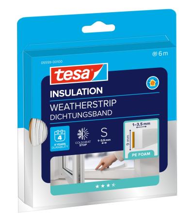 tesamoll® 5559 STANDARD, I-Profil, 6m x 9mm x 4mm, weiß