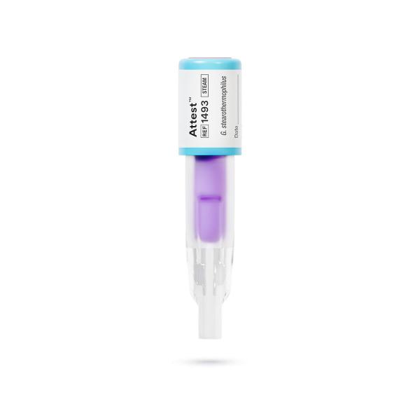 3M™Attest™ Super Rapid Readout Biological Indicator, 1493, Light Blue Cap, 24 min, 50/BAG, 4 BAG/CS, 200/CS