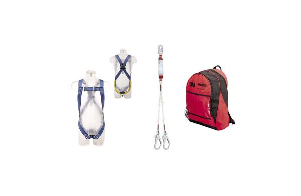 3M™ Protecta® Absturzsicherungset für Gerüstbauer, Universal-Auffanggurt, 1,3 m Doppelstrang-Verbindungsmittel, Rucksack, 1160070