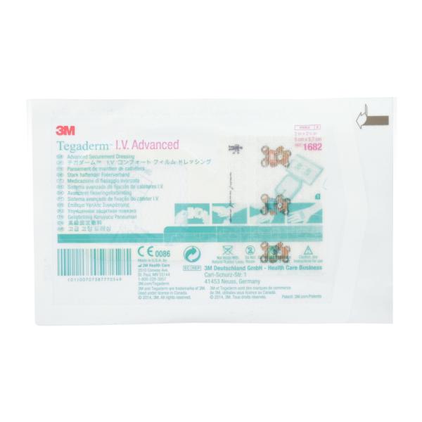 3M™ Tegaderm™ I.V. Advanced, stark haftender  I.V.-Fixierverband, 1682, 5 cm x 5.7 cm
