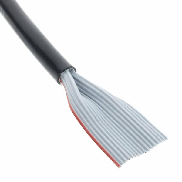 3M™ 3759/14SO, Ummanteltes Flach-Rundkabel, 14-polig, 3759 Serie, Litzenleiter, 1,27 mm, Schwarz, 90,5 m/Rolle