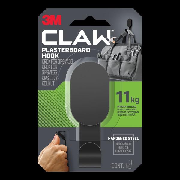 3M CLAW™ Gipskarton-Haken 11 kg, 3DH25BLK-UKN, Schwarz, 1 Haken