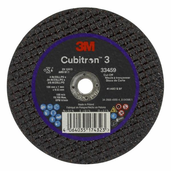 3M™ Cubitron™ 3 Trennscheibe, 100 mm x 1 mm x 9,53 mm, 33459