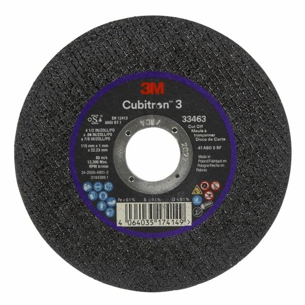 3M™ Cubitron™ 3 Trennscheibe, 115 mm x 1 mm x 22,23 mm, 33463