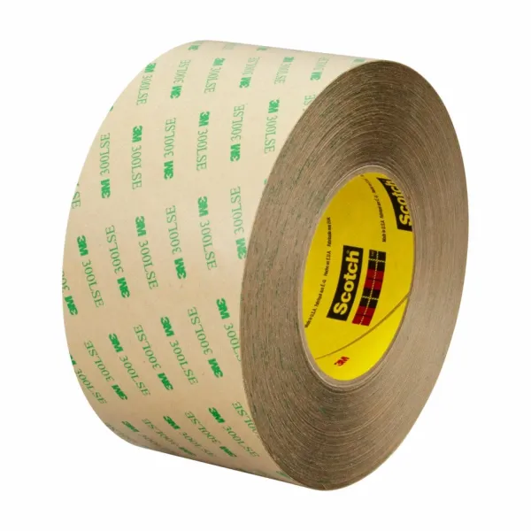 3M™ Doppelseitiges Klebeband mit Polyester-Träger 93015LE, Transparent, 203 mm x 0.2794 m, 0.15 mm, Musterbogen