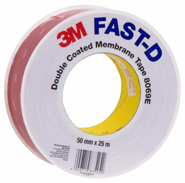 3M™ FAST-D Dichtband 8069E doppelseitig, 50 mm x 25 m, 0.41 mm