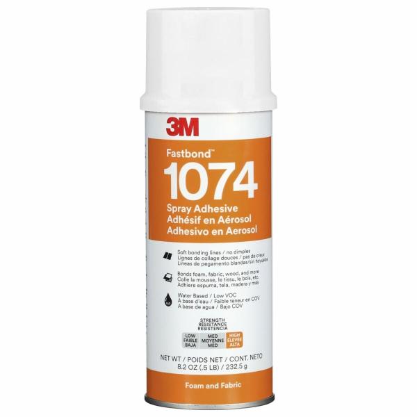 3M™ Fastbond™ Schaum- und Textil-Dispersionsklebstoff 1074, niedriger VOC-Gehalt < 6 %, neutral, Nettogewicht 232 g (8,2 oz), 6 Dosen/Karton
