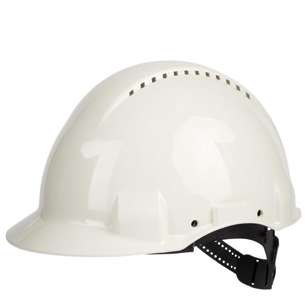 3M™ Schutzhelm, Uvicator, Pinlock-Verschluss, belüftet, Kunststoffschweißband, Weiß, G3000CUV-VI
