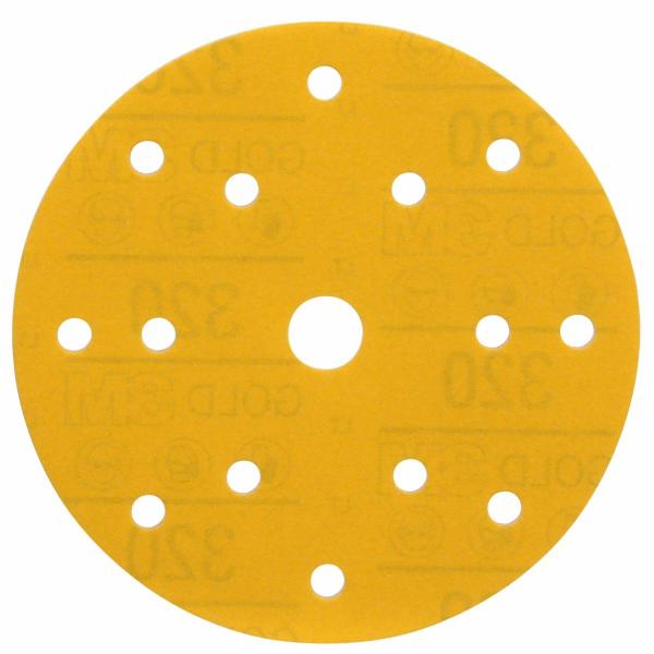 3M™ Hookit™ Soft Gold Schleifscheibe 288U, 150 mm, 15-Loch, 320, 41087