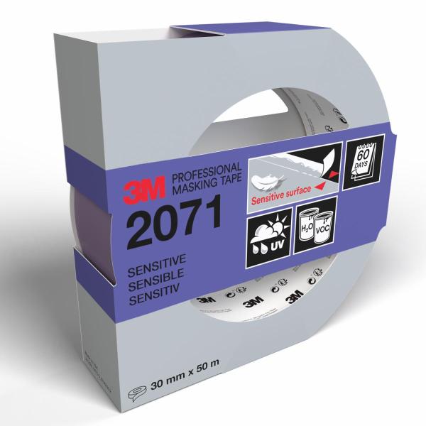 3M™ Malerabdeckband 2071, 30 mm x 50 m, 1 Rolle/Packung, 100% PEFC, SGSCH-PEFC-COC-110078