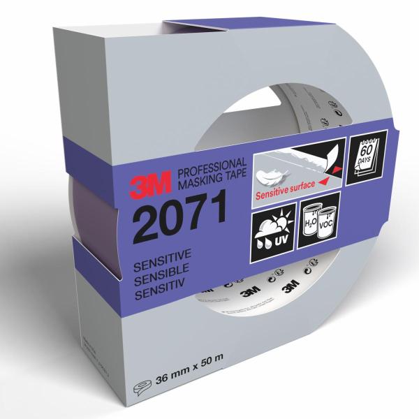 3M™ Malerabdeckband 2071, 36 mm x 50 m, 1 Rolle/Packung - 100% PEFC, SGSCH-PEFC-COC-110078