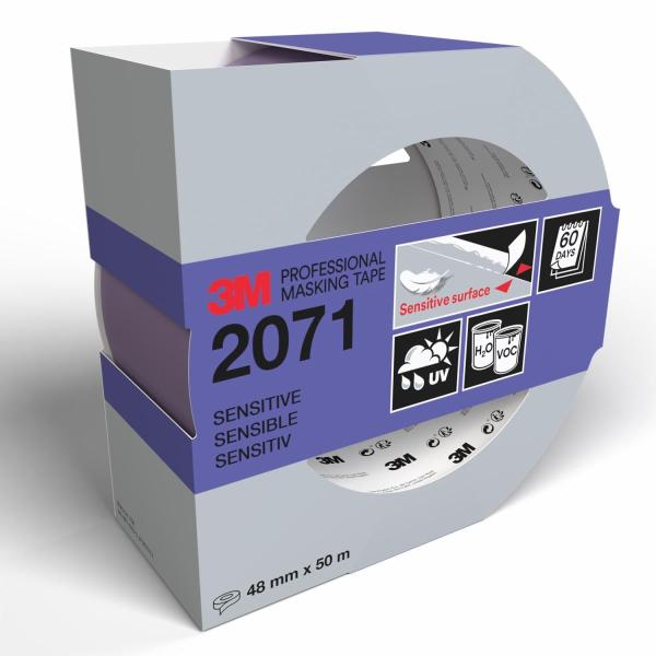 3M™ Malerabdeckband 2071, 48 mm x 50 m, 1 Rolle/Packung, 100% PEFC, SGSCH-PEFC-COC-110078