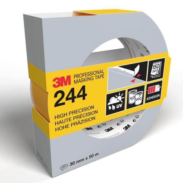 3M™ Malerabdeckband 244, 30 mm x 50 m, 1 Rolle/Packung - 100% PEFC, SGSCH-PEFC-COC-110078