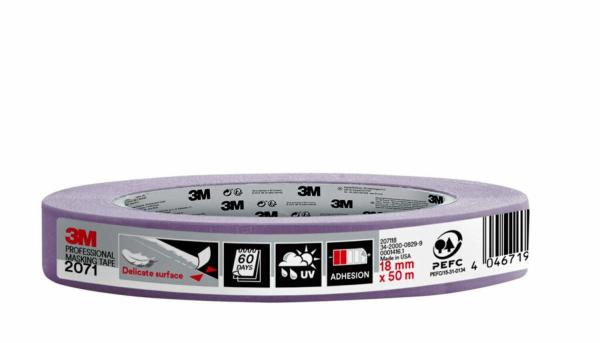 3M™ Malerabdeckband 2071, 18 mm x 50 m, 1 Rolle/Packung, 70% PEFC SGSCH-PEFC-COC-110078