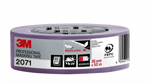 3M™ Malerabdeckband 2071, 36 mm x 50 m, 1 Rolle/Packung - 70% PEFC SGSCH-PEFC-COC-110078