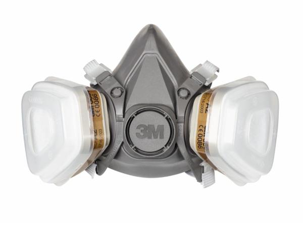 3M™ Mehrweg-Atemschutzmaske für Lackierarbeiten Starter-Paket, A2P3 R Filter, große Maske 50687