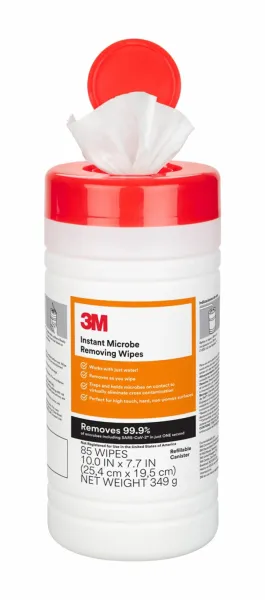 3M™ Microbe Removal Reinigungstücher, EN/SP/POL, 255 mm x 195 mm, 200 Tücher/Eimer, 4 Eimer/Versandeinheit