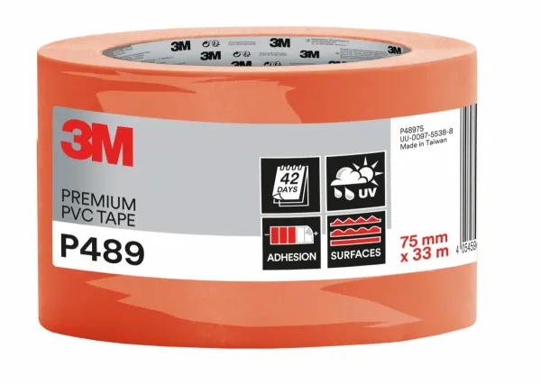3M™ PVC-Klebeband P489, 75 mm x 33 m, 1 Rolle/Packung