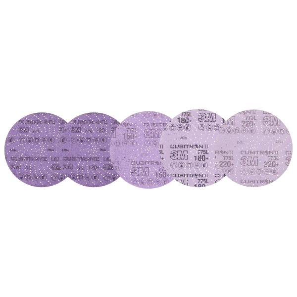 3M Xtract™ Cubitron™ II Filmscheibe 775L, 77554, mehrere Körnungen 80+ – 220+ 3MIL, 152.4 mm, Die 600LG, 15/Packung, 20 Packungen/Karton, Multipack