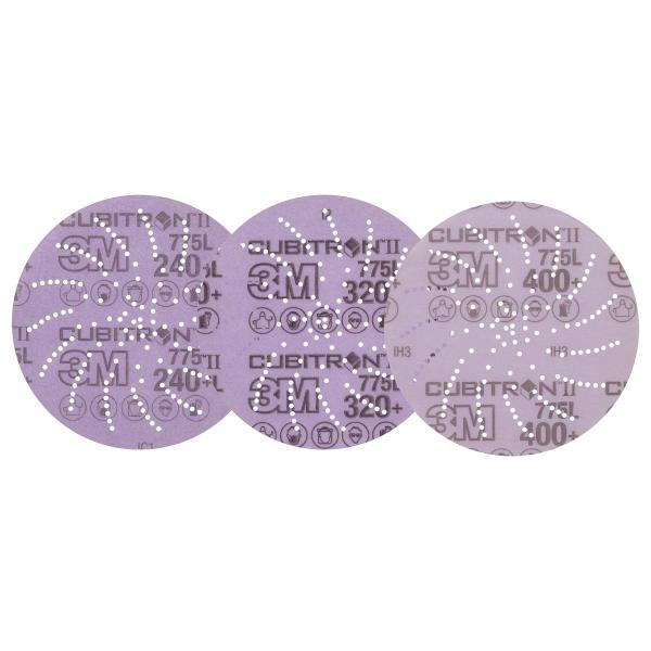 3M Xtract™ Cubitron™ II Filmscheibe 775L, 87435, mehrere Körnungen 240+ – 400+ 3MIL, 127 mm, 20 Stück/Versandeinheit, Multipack