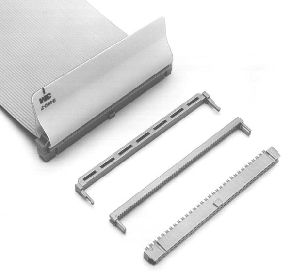 3M™ 7964-6500 EC, Buchsenstecker für die Kabelmontage, 64-polig, 79 Serie, 2,54 mm, 0,76 µm Au, Grau