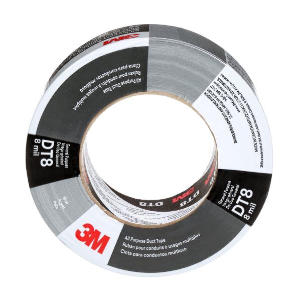 3M™ Allzweck-Gewebeklebeband DT8, Silber, 48 mm x 23 m, 0.2 mm, einzeln verpackt