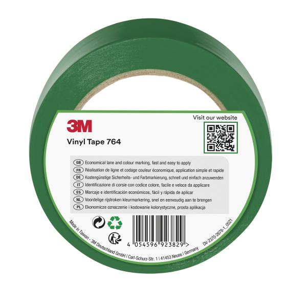 3M™ Allzweck-PVC-Klebeband 764, Grün, 1245 mm x 33 mm, 0.13 mm