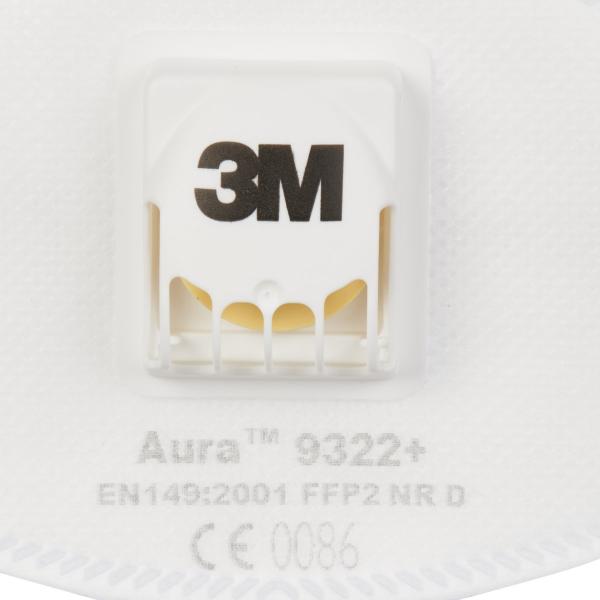 3M™ Aura™ Partikelmaske, FFP2, mit Ventil, 9322+