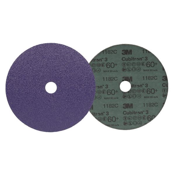3M™ Cubitron™ 3 Fiberscheibe 1182C, 60+, 177 mm x 22 mm, 25/Bag, 100 ea/Case