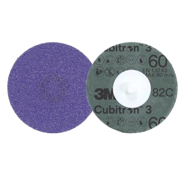 3M™ Cubitron™ 3 Roloc™ Fiberscheibe 1182C, 60+, TR, Purple, 51 mm, 50/Carton, 200 ea/Case