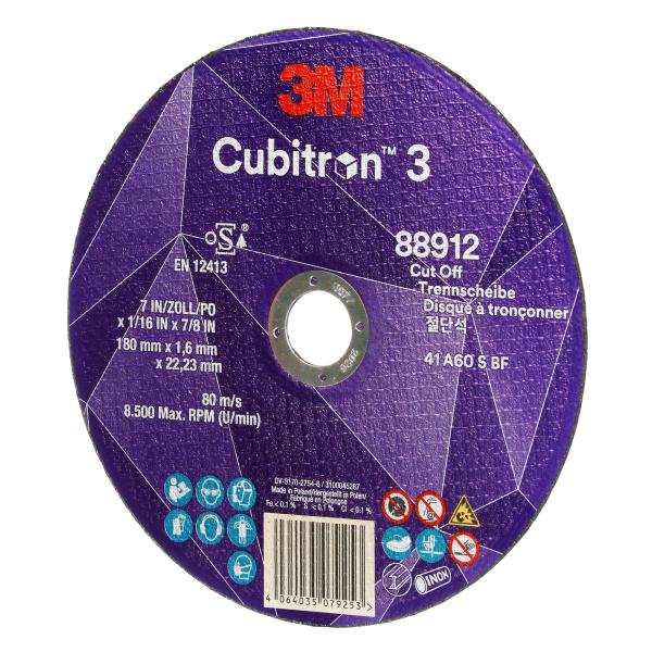 3M™ Cubitron™ 3 Trennscheibe, 60+, T41, 180 mm x 1.6 mm x 22.23mm