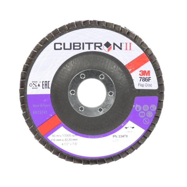 3M™ Cubitron™ II Fächerscheibe, T29, 115 mm x 22 mm, 40+, 33470