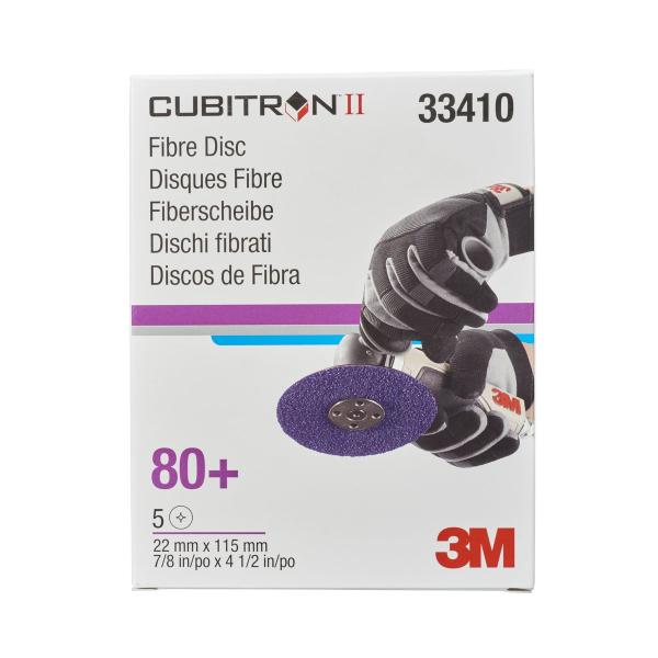 3M™ Cubitron™ II Fiberscheibe 786C, 115 mm x 22mm, 80+, 33410