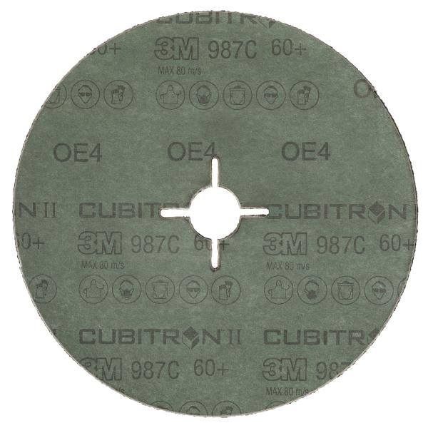 3M™ Cubitron™ II Fiberscheibe 987C, 180 mm x 22 mm, 60+, geschlitzt