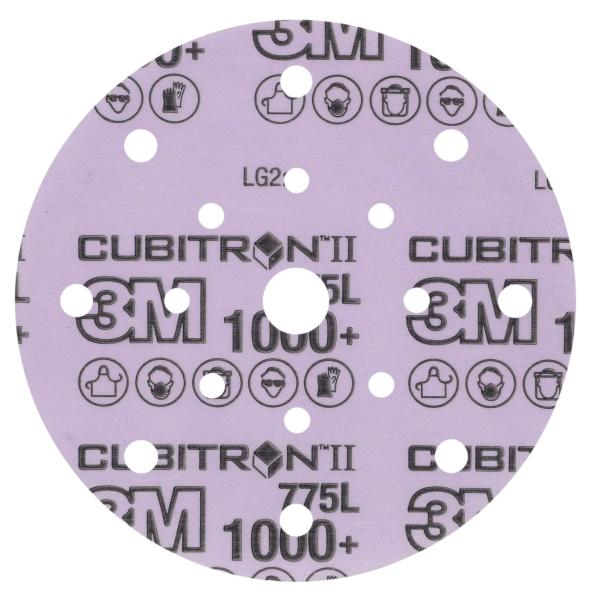 3M™ Cubitron™ II Hookit™ Filmscheibe 775L, 1000+ 3MIL, 152.4 mm x NH, 17HL, Die 600FL, 50/Carton, 250 ea/Case