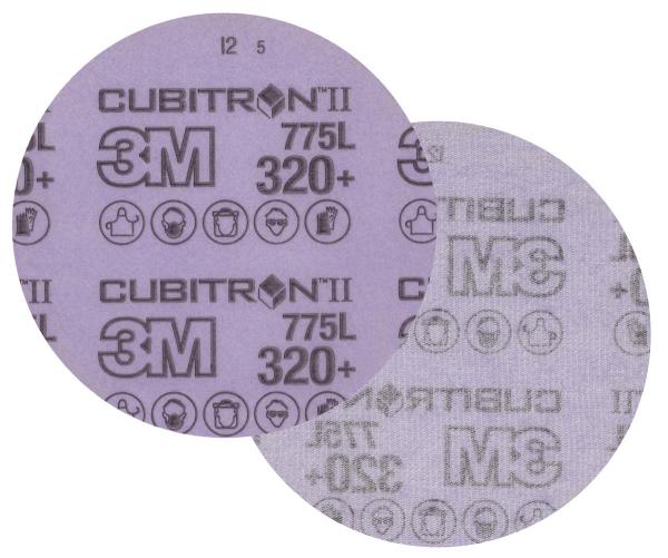 3M™ Cubitron™ II Hookit™ Filmscheibe 775L, 125 mm, 320+, ungelocht