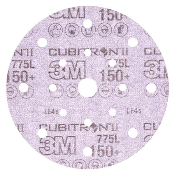 3M™ Cubitron™ II Hookit™ Filmscheibe 775L, 150 mm, 150+, 17-fach gelocht