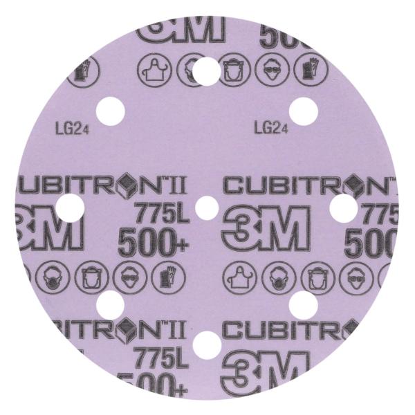 3M™ Cubitron™ II Hookit™ Filmscheibe 775L, 500+ 3MIL, 125 mm, 8HL, Die 500KE