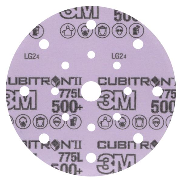 3M™ Cubitron™ II Hookit™ Filmscheibe 775L, 500+ 3MIL, 150 mm, 17HL, Die 600FL