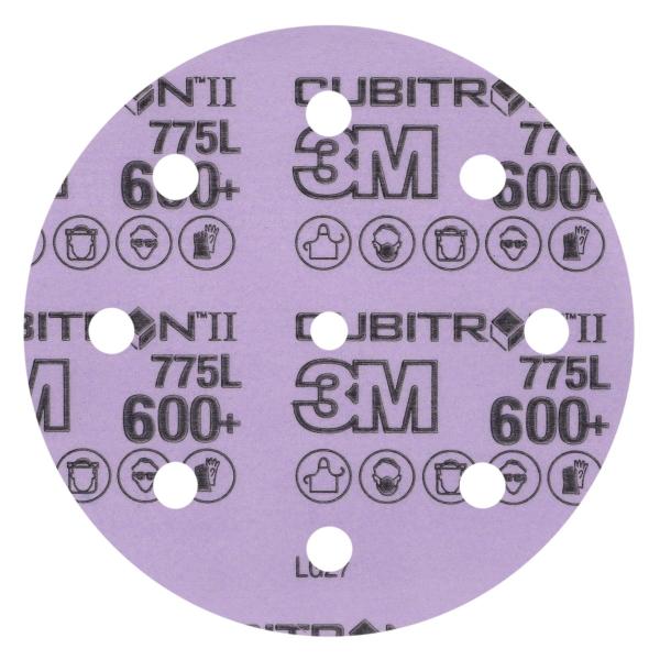 3M™ Cubitron™ II Hookit™ Filmscheibe 775L, 600+ 3MIL, 125 mm, 8HL, Die 500KE