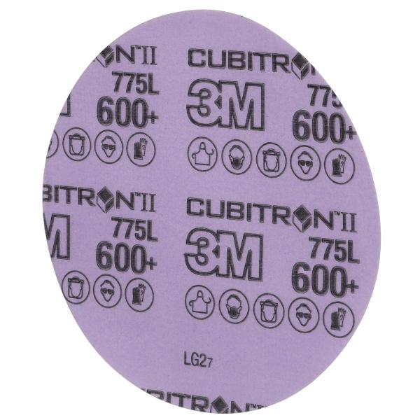 3M™ Cubitron™ II Hookit™ Filmscheibe 775L, 600+ 3MIL, 127 mm x NH, Die 500X, 50/Carton, 250 ea/Case