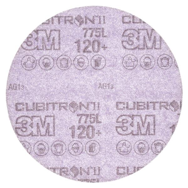 3M™ Cubitron™ II Hookit™ Filmscheibe 775L, 125 mm, 120+, ungelocht