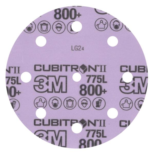 3M™ Cubitron™ II Hookit™ Filmscheibe 775L, 800+ 3MIL, 125 mm, 8HL, Die 500KE