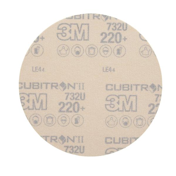 3M™ Cubitron™ II Hookit™ Papierscheibe 732U, 220+ C-weight, 150 mm x NH,  ungelocht, 50/Carton, 250 ea/Case