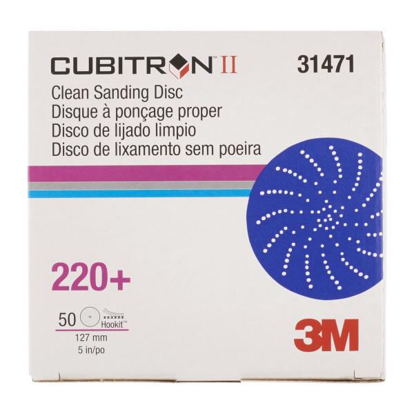 3M™ Cubitron™ II Hookit™ Schleifscheibe 737U, 125mm, Multihole, 220+, 31471